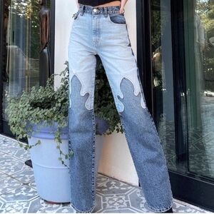 NWT Revice Rocker Jean Western Flame High Rise Jeans Hall of Fame size 24